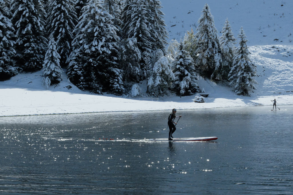 Snow stand up paddle board