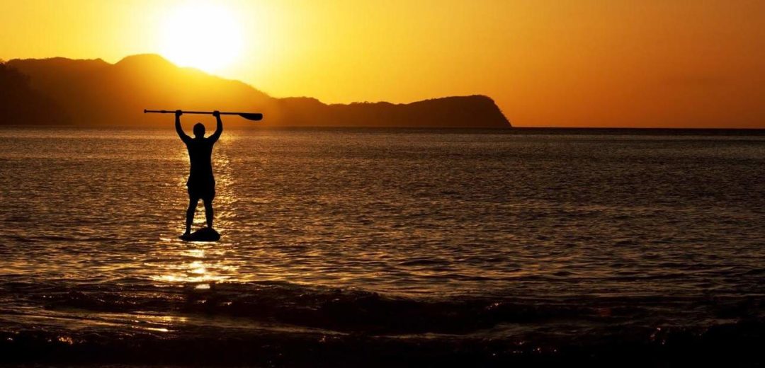 night paddle boarding