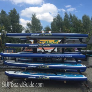 A rack full of Mistral SUPs