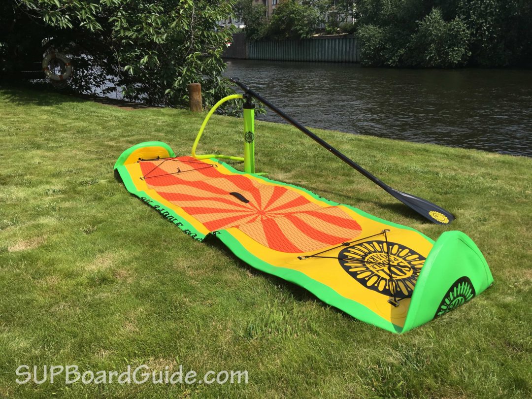 Deflated board with gear