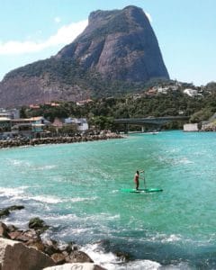Aside from the festive Carnival in Rio de Janeiro, the beach surrounding the area is also a great place to SUP.