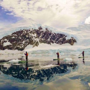 In some places, winter is literally coming, but some people just can stop having fun on their SUPs as evidenced by the photo. 