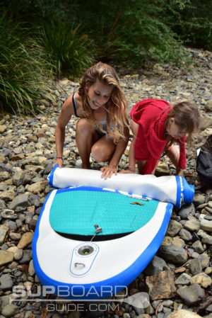 Rolling A Deflated SUP 