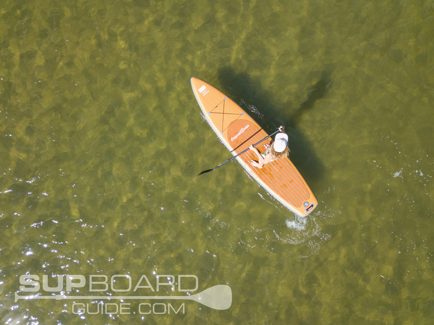 Paddling SUP Drone Shot