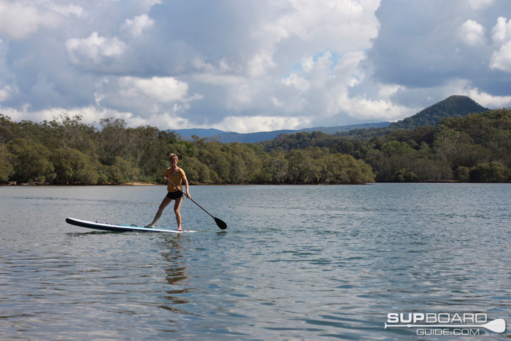 Turning SUP in river