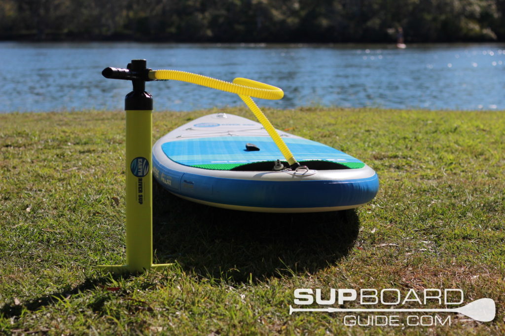 SUP Pump and inflatable paddle board