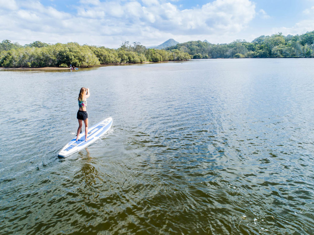 Paddle SUP on river