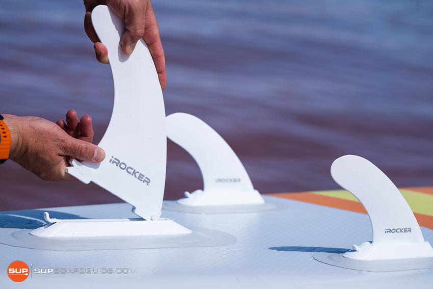 iRocker Cruiser SUP Review Tri Fin Setup