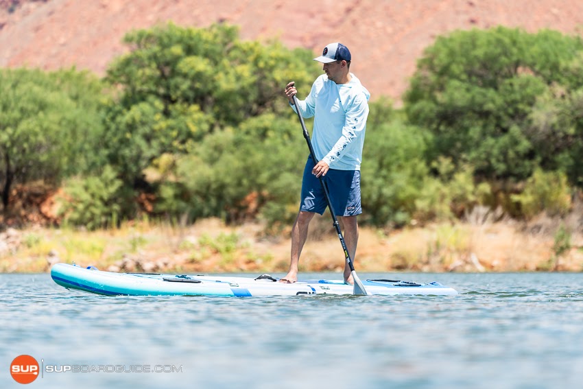 Gili Komodo Inflatable Yoga SUP Review Back Step Turn