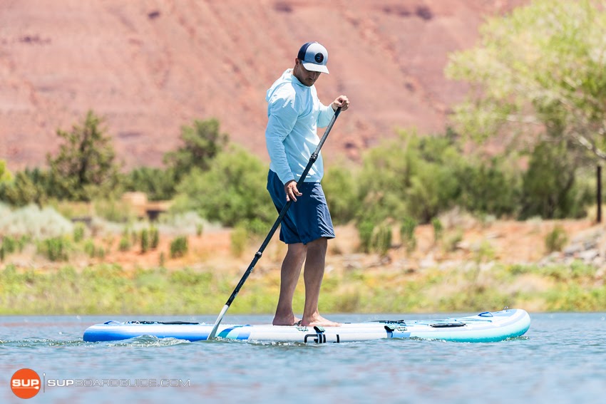 Gili Komodo Inflatable Yoga SUP Review Maneuvering