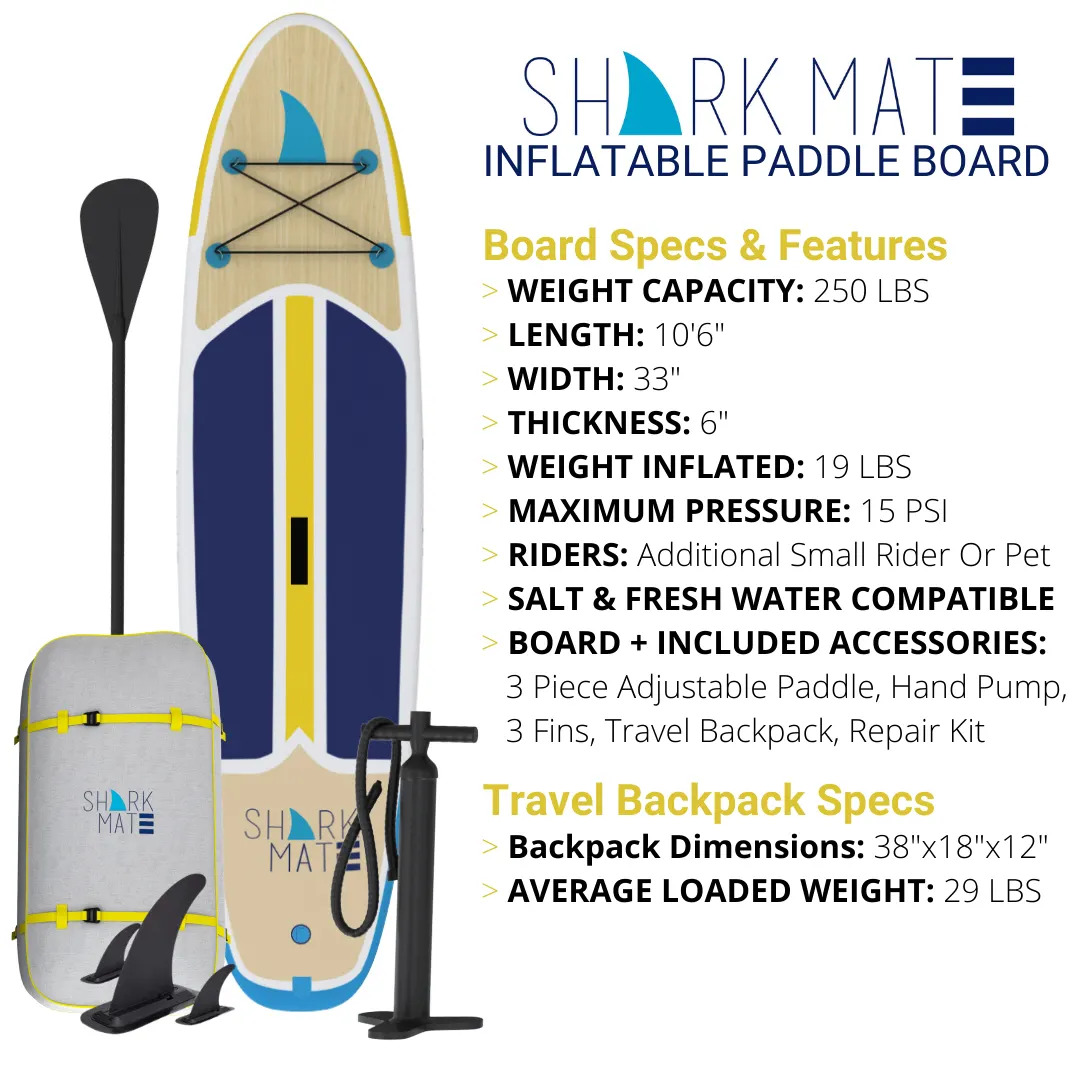 SharkMate Complete Paddle Board Kit