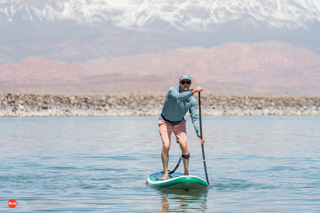 RedPaddleCo 126 Voyager paddling in