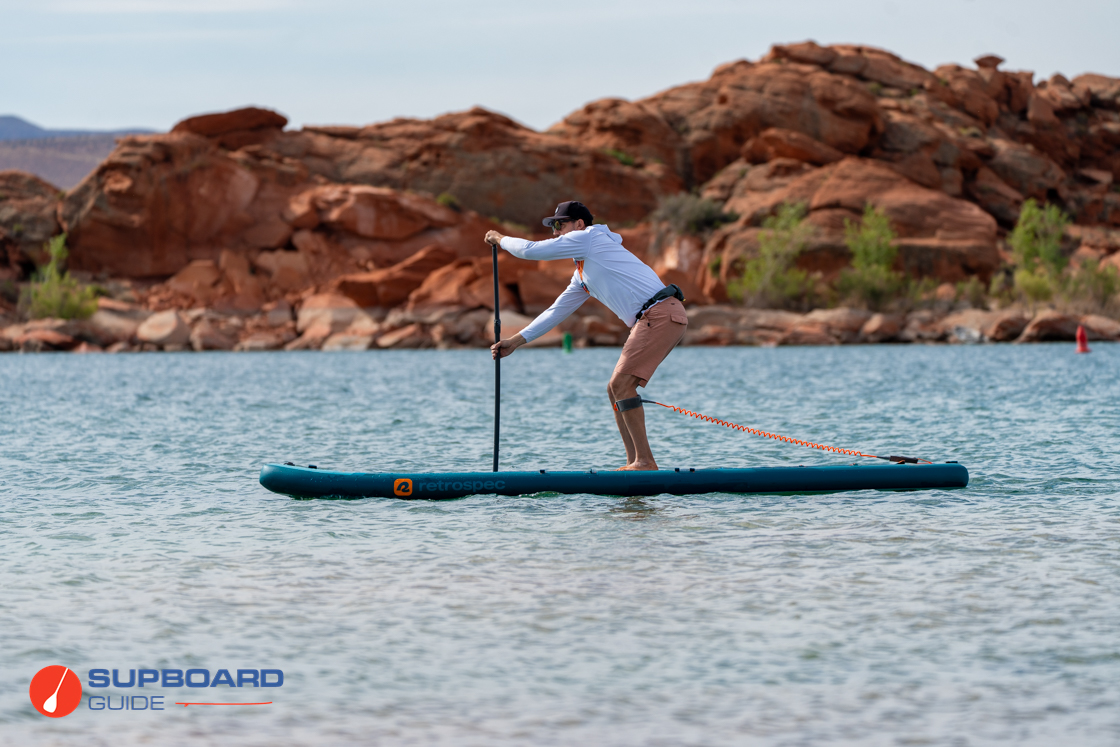 Retrospec Weekender Tour paddling left